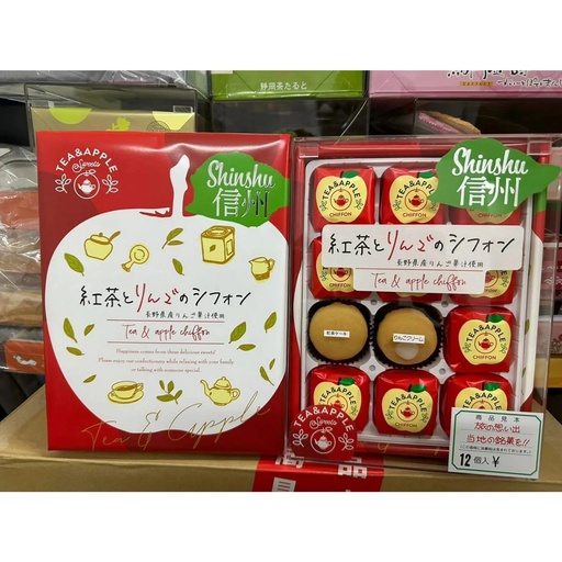 日本信州長野縣紅茶蘋果蛋糕12枚禮盒240g
